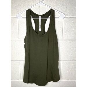 < Lululemon Olive Green Racerback Tank Top >